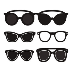 Black sunglasses silhouettes collection eyewear fashion
