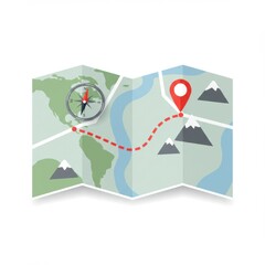 Obraz premium Compass Travel Icon