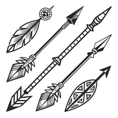 Detailed tribal arrow designs black and white tribal arrows arrowhead