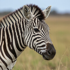 Naklejka premium close-up of an african zebra