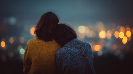 A friend supporting another in grief and sorrow