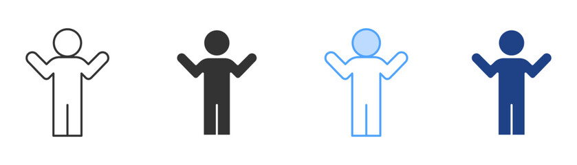 Body Language Icon Set Multiple Style Collection