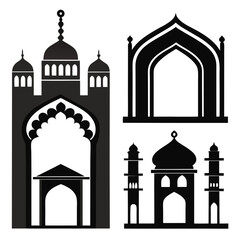 Islamic architectural elements mosque domes minarets arches Islamic architecture