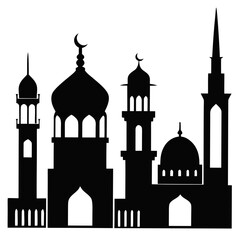 Islamic mosque minaret silhouettes Islamic architecture