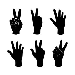 Peace Hand Gesture Silhouette peace sign victory sign