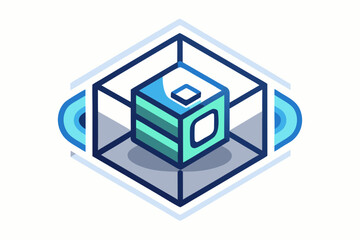 cube shaped room vr headset icon setup