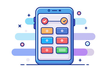 phone ui elements buttons toggle switch menu