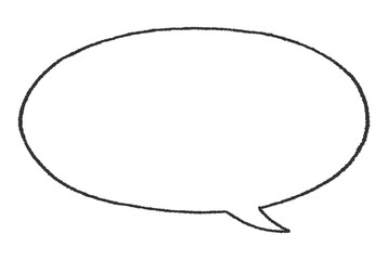  手書き風の楕円形の吹き出し