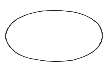 手書き風の楕円形のフレーム