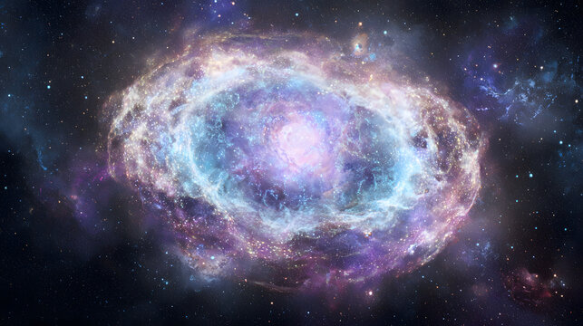 Mysterious pulsating cosmic object in a starry galaxy, revealing the wonders of astronomical discovery