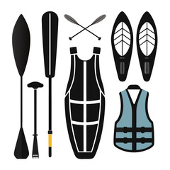 Water sport equipment collection kayak paddle canoe paddle