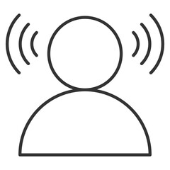 Listening Outline Icon Element For Design