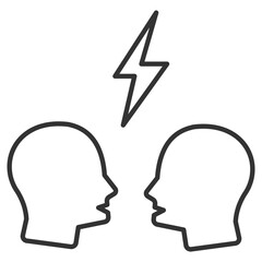 Conflict Outline Icon Element For Design