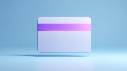 Seamless E-Commerce Transactions with Secure Payment Gateway Solutions, Blank credit card design on a light blue background, emphasizing simplicity and modern aesthetics.