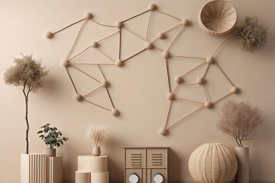 Beige Minimalist Network Design for Professional Corporate Presentations