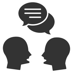 Verbal Glyph Icon Element For Design