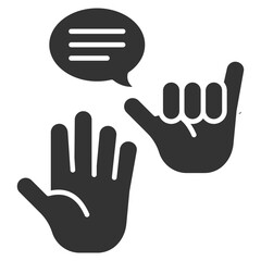 Obraz premium Nonverbal Glyph Icon Element For Design