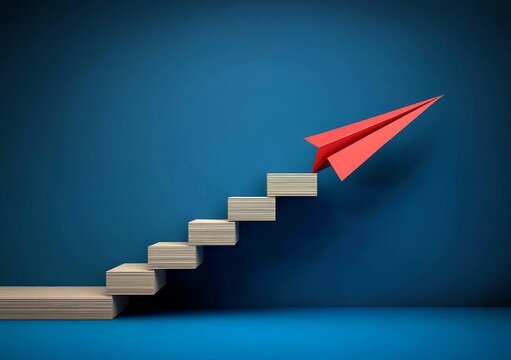 Leadership Lessons: Ascending the Stairs to Achieve Success with Paper Planes