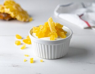 건파인애플 요거트 토핑 Yogurt with Dried Pineapple Topping