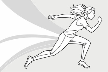 Dynamic human silhouette captured in a moment of active motion