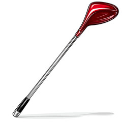 Golf stick on white 