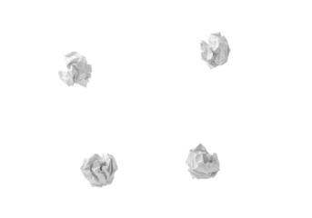 transparent crumpled paper sheets with unique creases dynamically falling and scattering mid-air against a pristine transparent studio background, ultra-photorealistic, shadowless, high contrast,