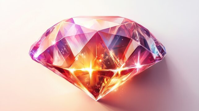 diamond with 3d vector