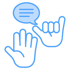 Fototapeta premium Nonverbal Blue Icon Element For Design