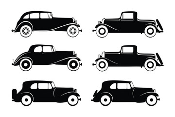 Vintage Car Collection: This image showcases a collection of elegantly designed, meticulously detailed, vintage cars, each exuding a timeless charm and allure.