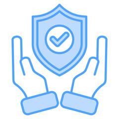 Obraz premium Trust Blue Icon Element For Design