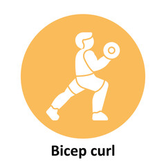 Bicep curls, Vector Icon which can easily modify or edit
