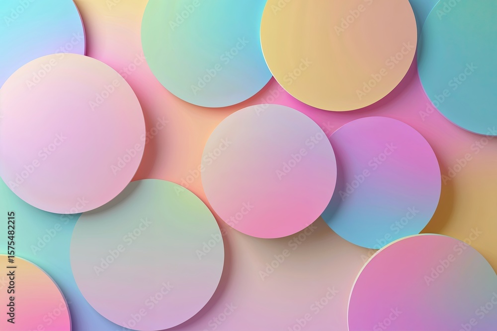 Aufkleber soft pastel gradient halftone circle texture for abstract background design
