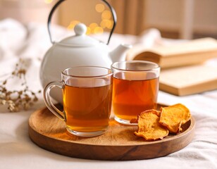 허브차와 건망고로 즐기는 따뜻한 티타임 Cozy Tea Time with Herbal Tea and Dried Mango