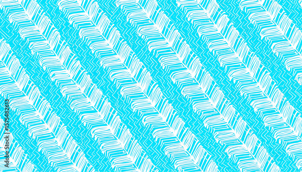 Poster wavy blue abstract pattern with diagonal lines on a light background