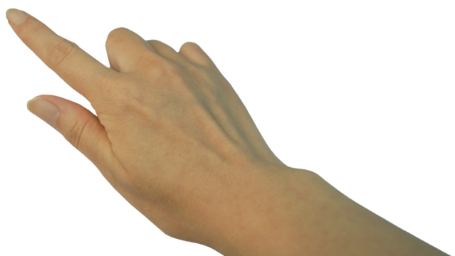 Hand Gesture Showing Pointing Finger