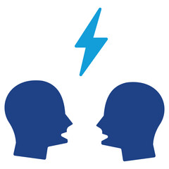 Conflict Dual Tone Icon Element For Design