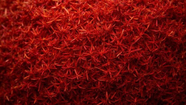 Macro close-up of vibrant red organic texture background pattern