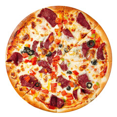 pizza on white background