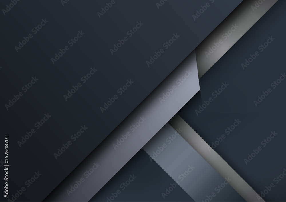 Poster abstract background modern design with geometric shapes in blue and dark gray, layered structure wit