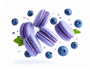 블루베리 마카롱의 달콤한 비행 Sweet Flight of Blueberry Macarons