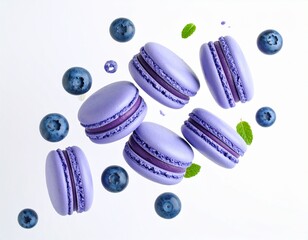 블루베리 마카롱의 달콤한 비행 Sweet Flight of Blueberry Macarons