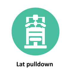 Lat pulldown Vector Icon which can easily modify or edit