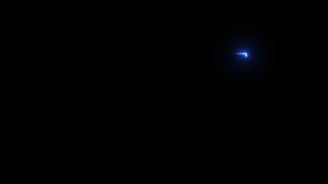Electric Neon Light Flowing in Rectangular Path. Animated Neon Border Running Around Rectangle. Glowing Outline Rectangle with Neon Motion Trail.