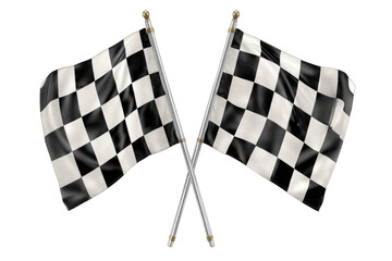Fototapeta premium Two checkered racing flags crossed (4)