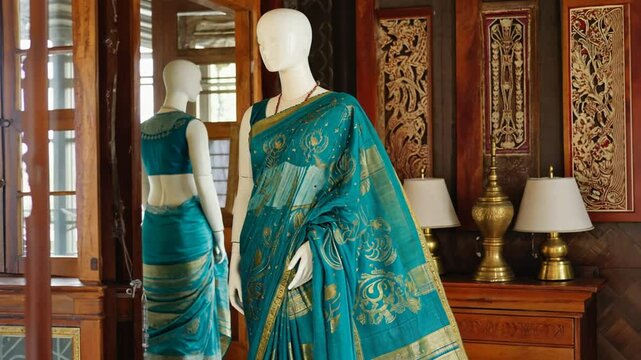 green paithani saree from maharashtra indian attire video