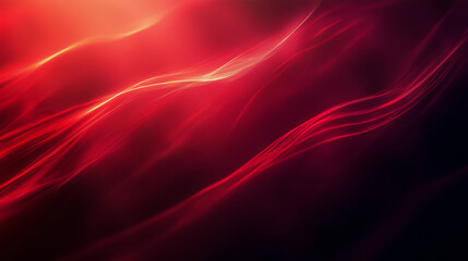 Fototapeta premium Abstract flowing red and gold light streaks with subtle texture and dark background