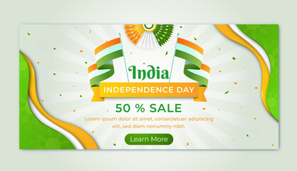 independence day of india sale banner design