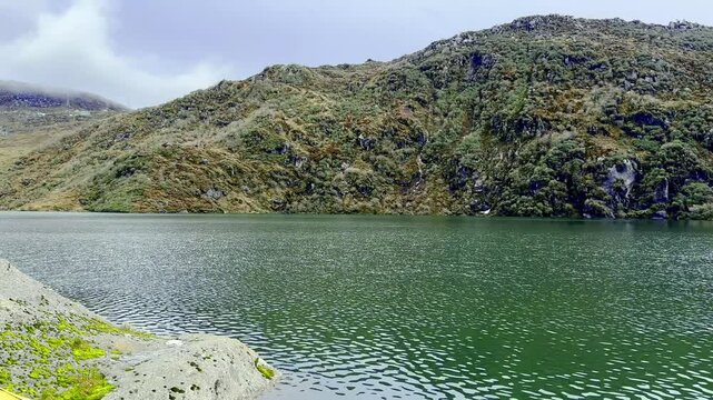 Panoramic view of Tsomgo lake  Darjeeling