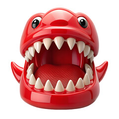 Naklejka premium Cartoon Red Monster: 3D Render of a Cute, Yet Ferocious Creature