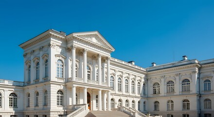 Majestic White Palace Architectural Grandeur and Timeless Elegance